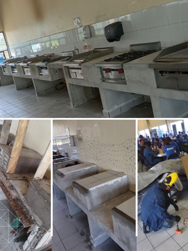 Remodelación de comedor industrial. 